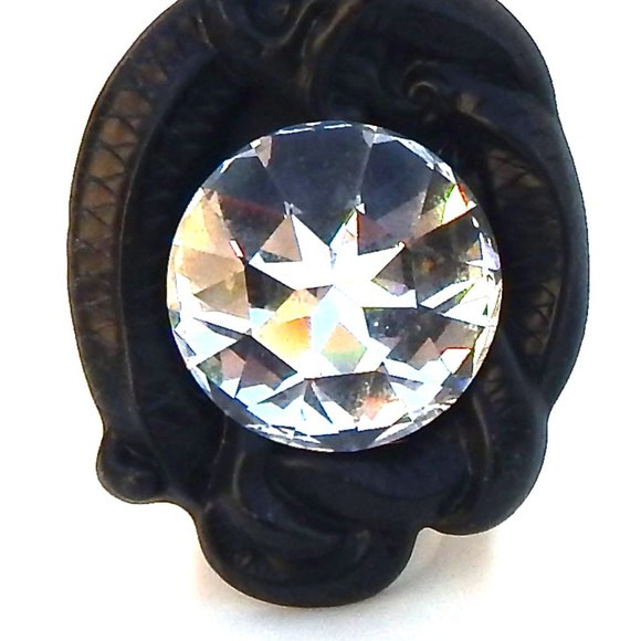GASOLINE GLAMOUR FORTUNE TELLER CRYSTAL MAXI ROUND RING - Picture 3 of 3